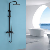 Modern Shower System with Adjustable Handheld Rainfall Head and Tub Spout