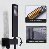 Thermostatic Shower System with 3 Body Jets and Button Control
