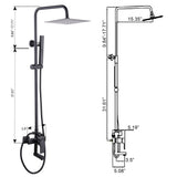 Rainfall Shower System with 3-Function and Dual Handheld Spray