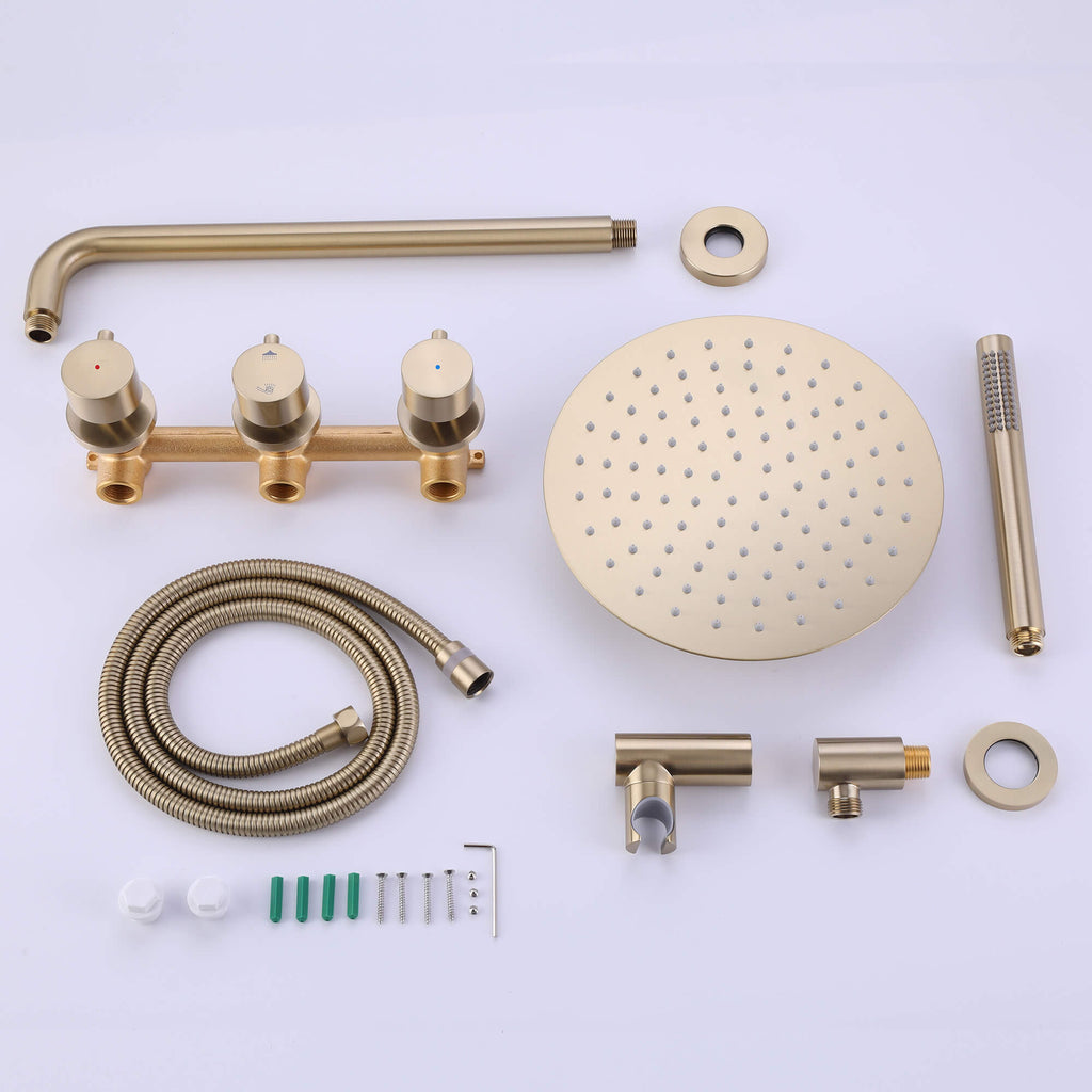 product list of shower system wall mounted with 3 handles
