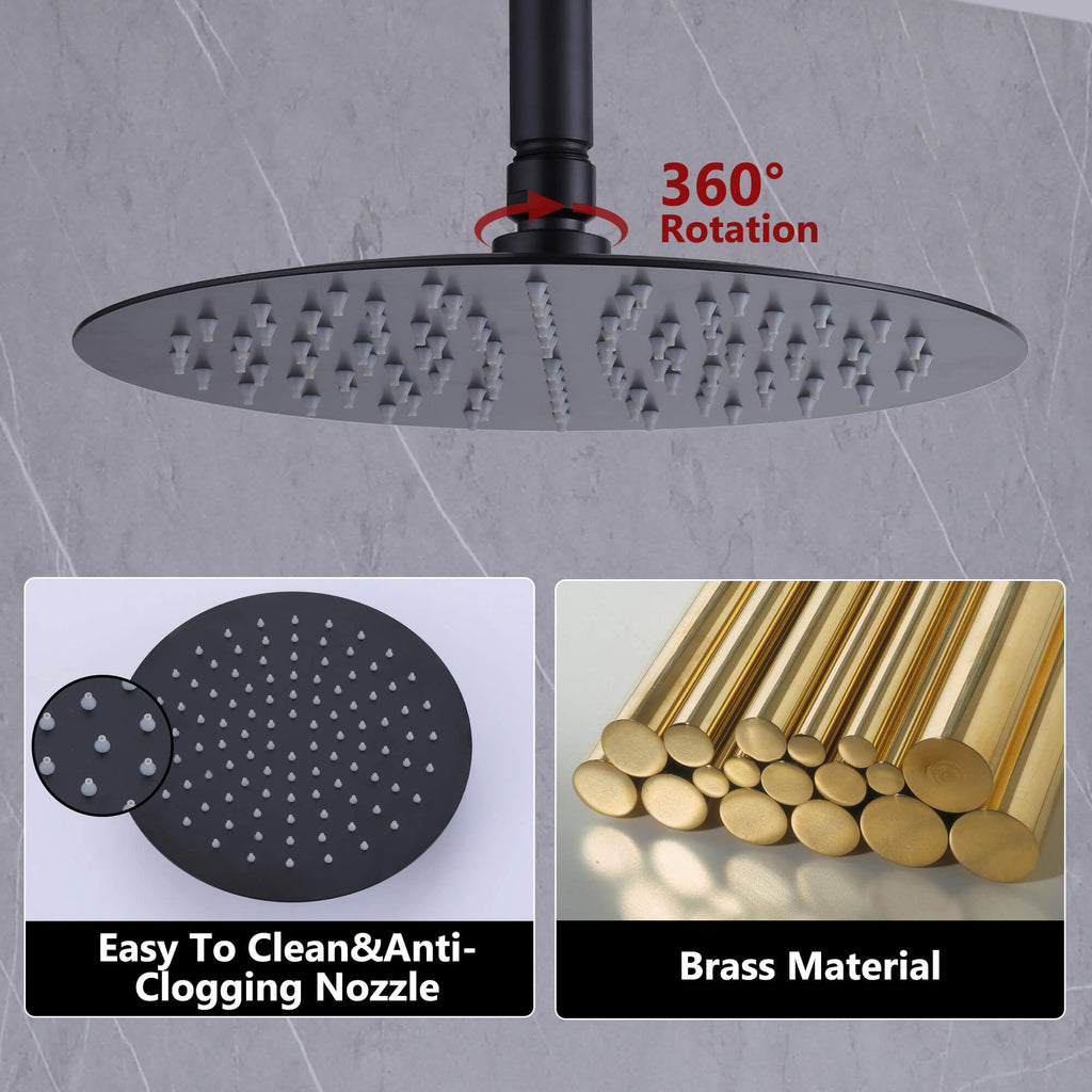 High-Pressure Shower & Tub Faucet Combo with 10-Inch Showerhead