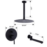High-Pressure Shower & Tub Faucet Combo with 10-Inch Showerhead
