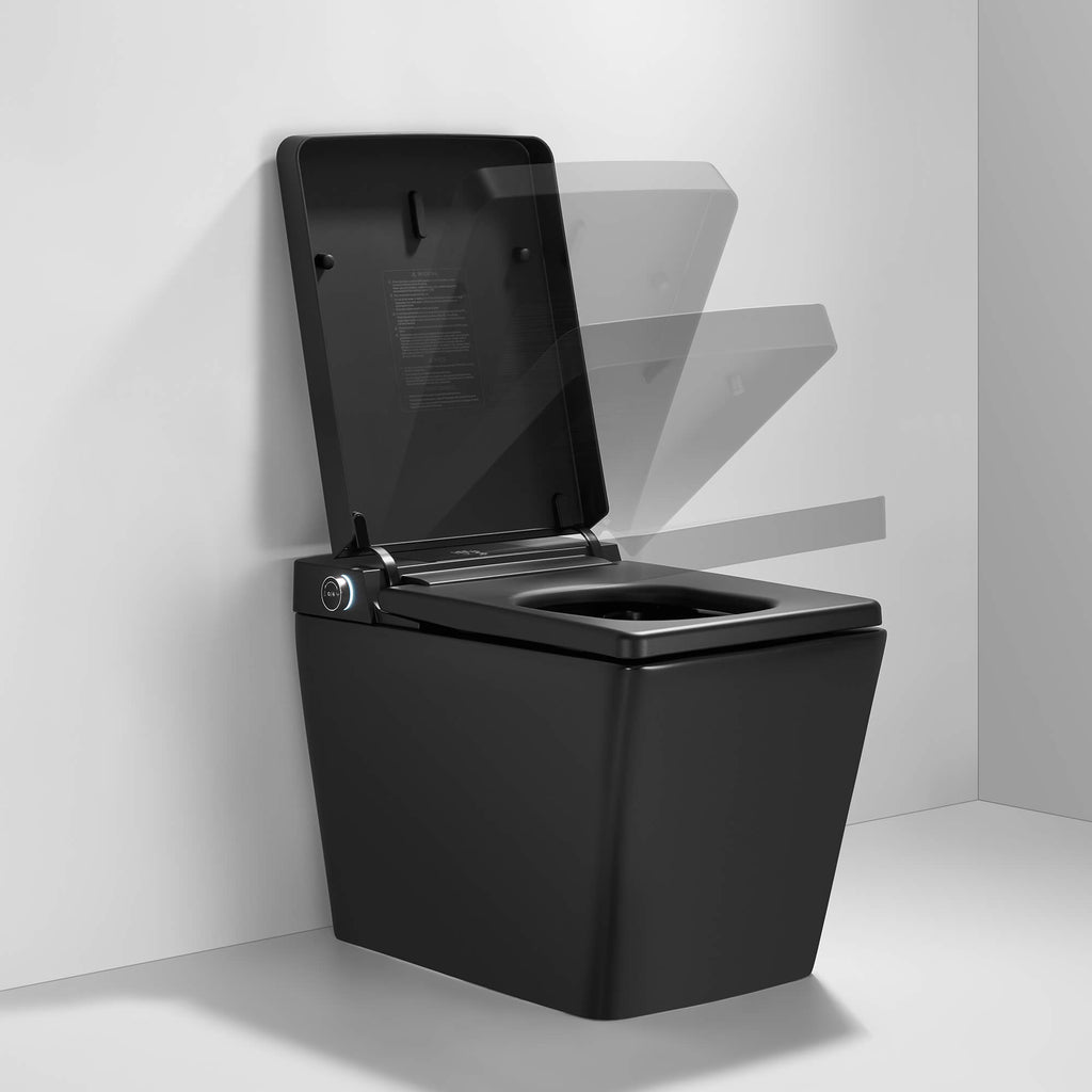 Smart Toilet with Heated Seat, Auto Flushing, Bidet Spray, and Hands-Free Lid