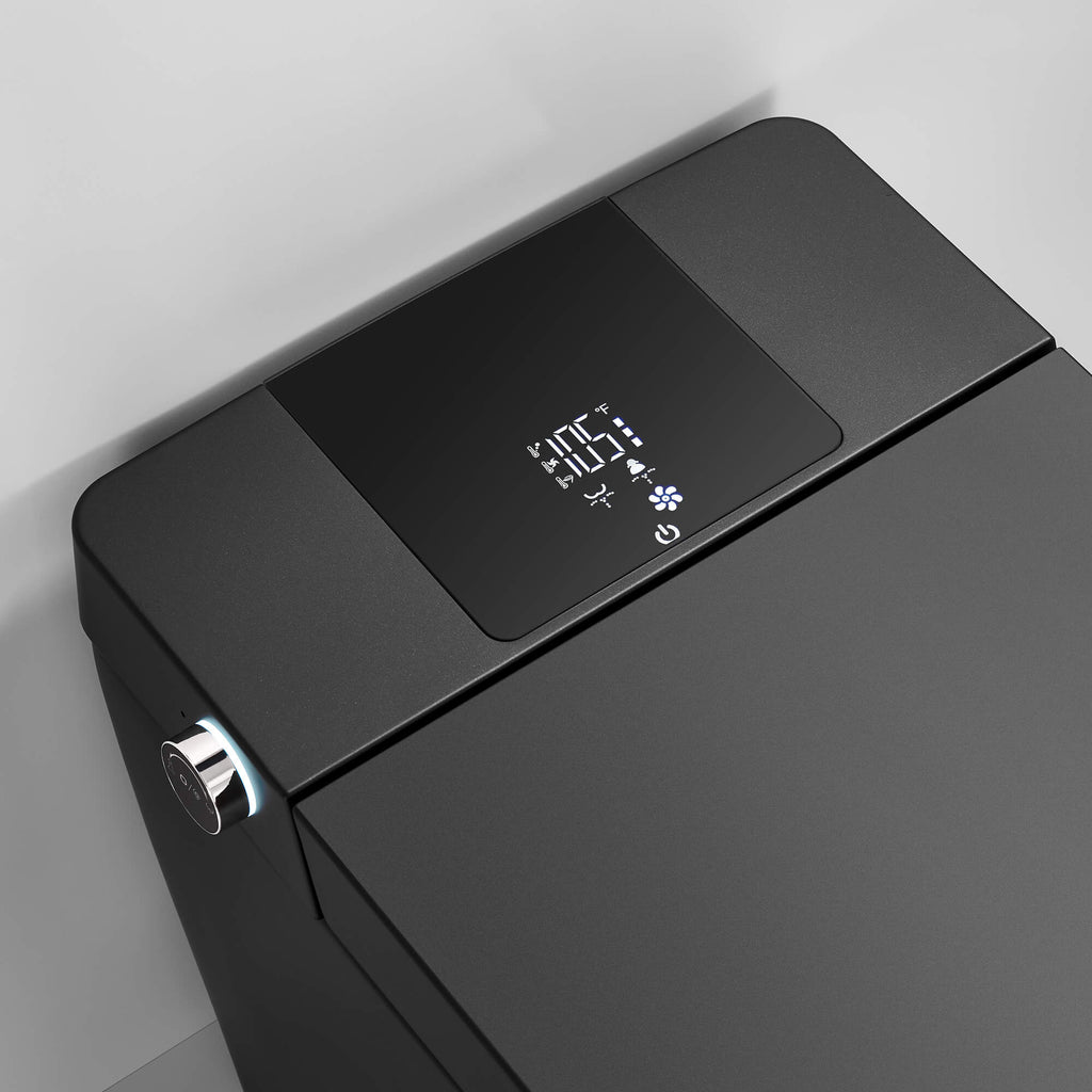 Smart Toilet with Heated Seat, Auto Flushing, Bidet Spray, and Hands-Free Lid