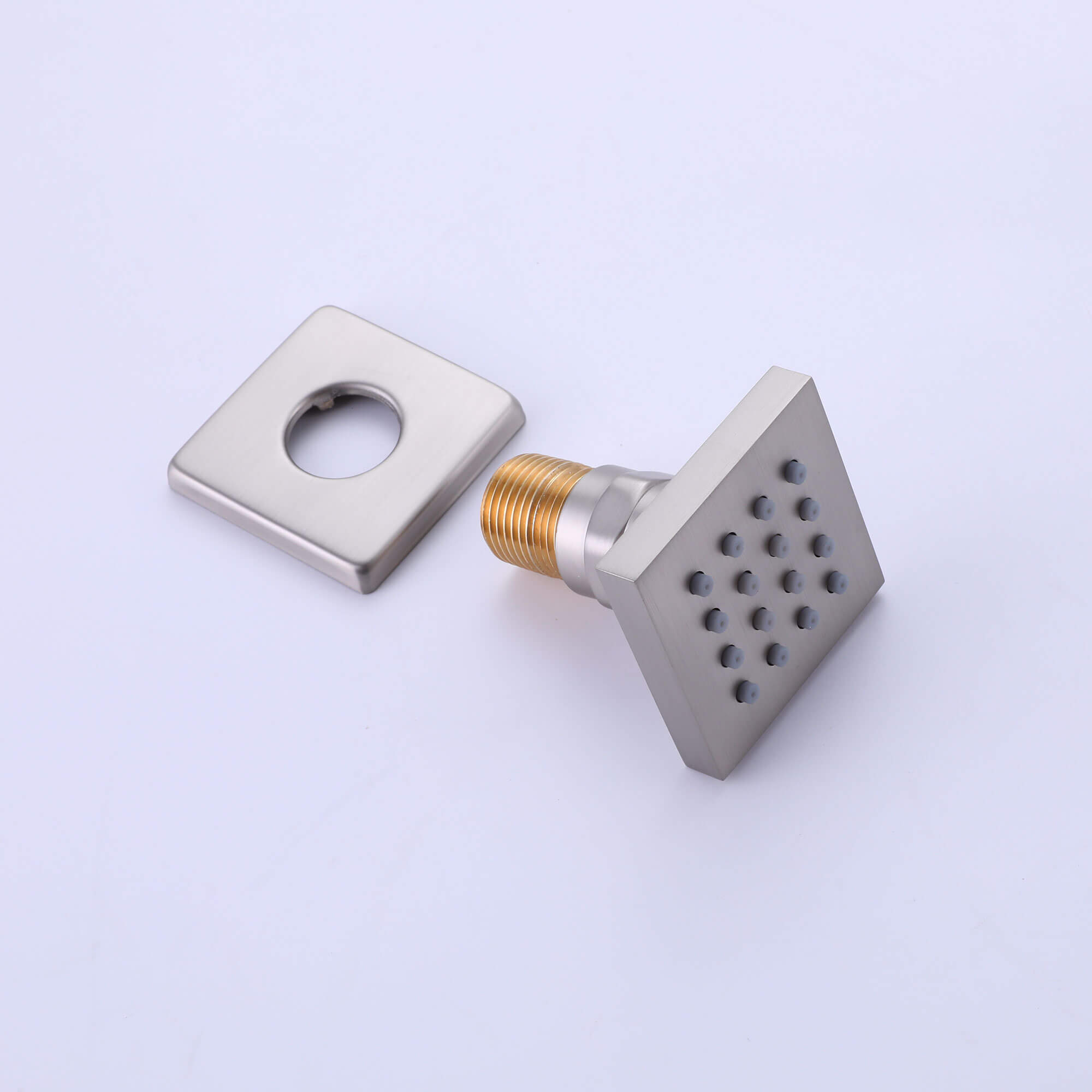 2-Inch Shower Body Jet Adjustable Spa Brass Square Massage Shower Silde Sprayer
