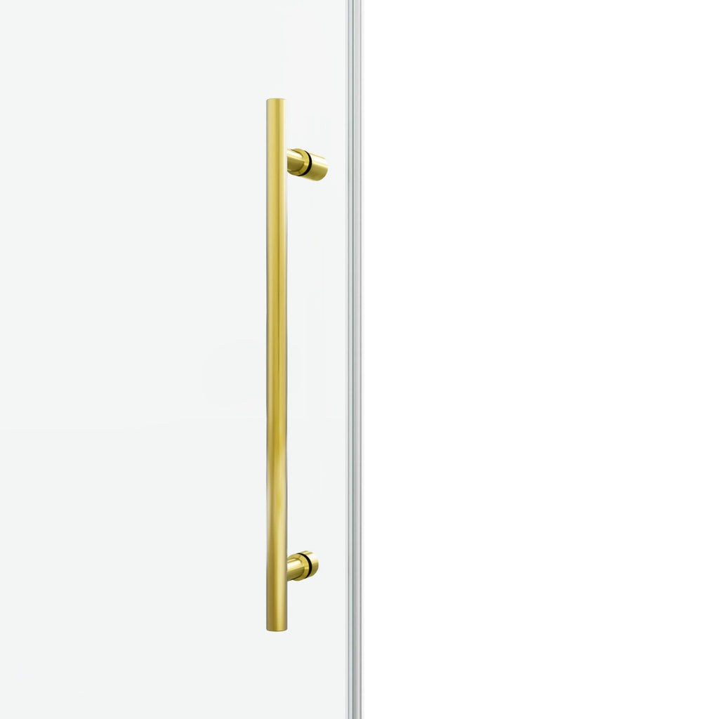 Frameless Glass Shower Door 54 x 76 Inch Sliding Shower Door 10 mm SGCC Tempered Glass with Handle and Seal Strips No Leak Design