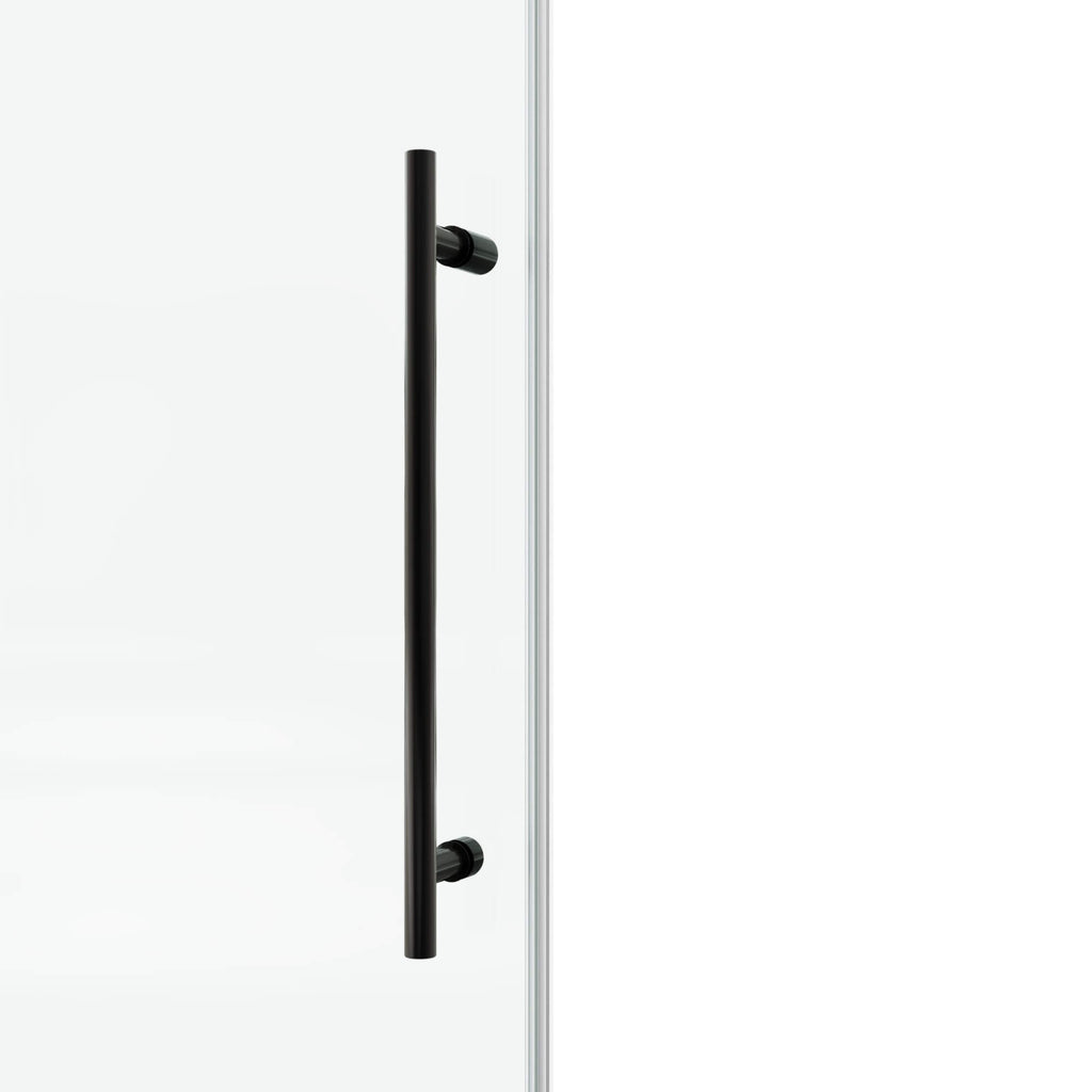 Frameless Glass Shower Door 54 x 76 Inch Sliding Shower Door 10 mm SGCC Tempered Glass with Handle and Seal Strips No Leak Design