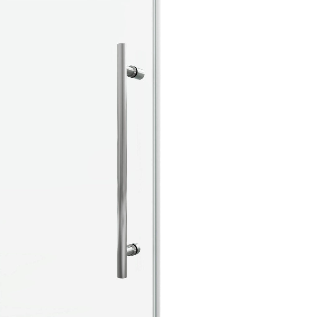Frameless Glass Shower Door 54 x 76 Inch Sliding Shower Door 10 mm SGCC Tempered Glass with Handle and Seal Strips No Leak Design