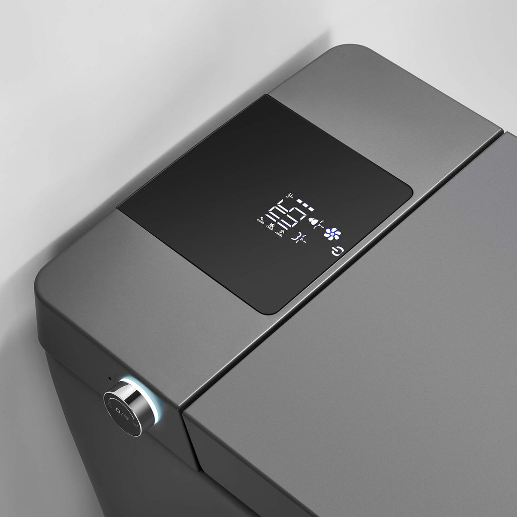 Smart Toilet with Heated Seat, Auto Flushing, Bidet Spray, and Hands-Free Lid