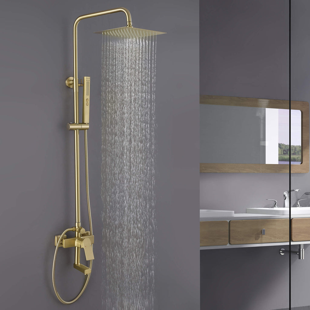 Rainfall Shower System with 3-Function and Dual Handheld Spray
