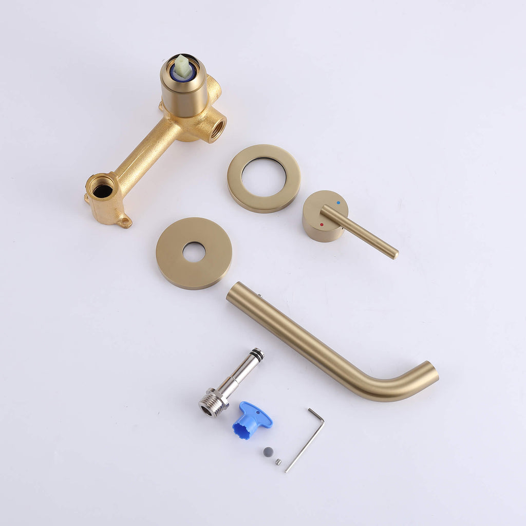 Single-Handle Brass Basin Mixer Tap for 2-Hole Vanity Sinks