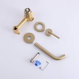 Single-Handle Brass Basin Mixer Tap for 2-Hole Vanity Sinks
