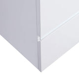 Minimalist 30-Inch Floating Vanity in Gloss White with Dual Storage Drawers