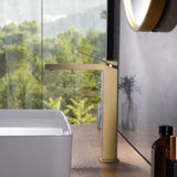 Single-Handle Bathroom Vessel Sink Faucet with Deck Plate