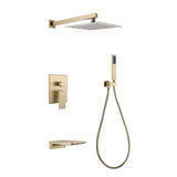 3-Function Rain Shower Faucet System with Tub Spout