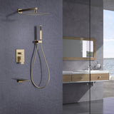 3-Function Rain Shower Faucet System with Tub Spout