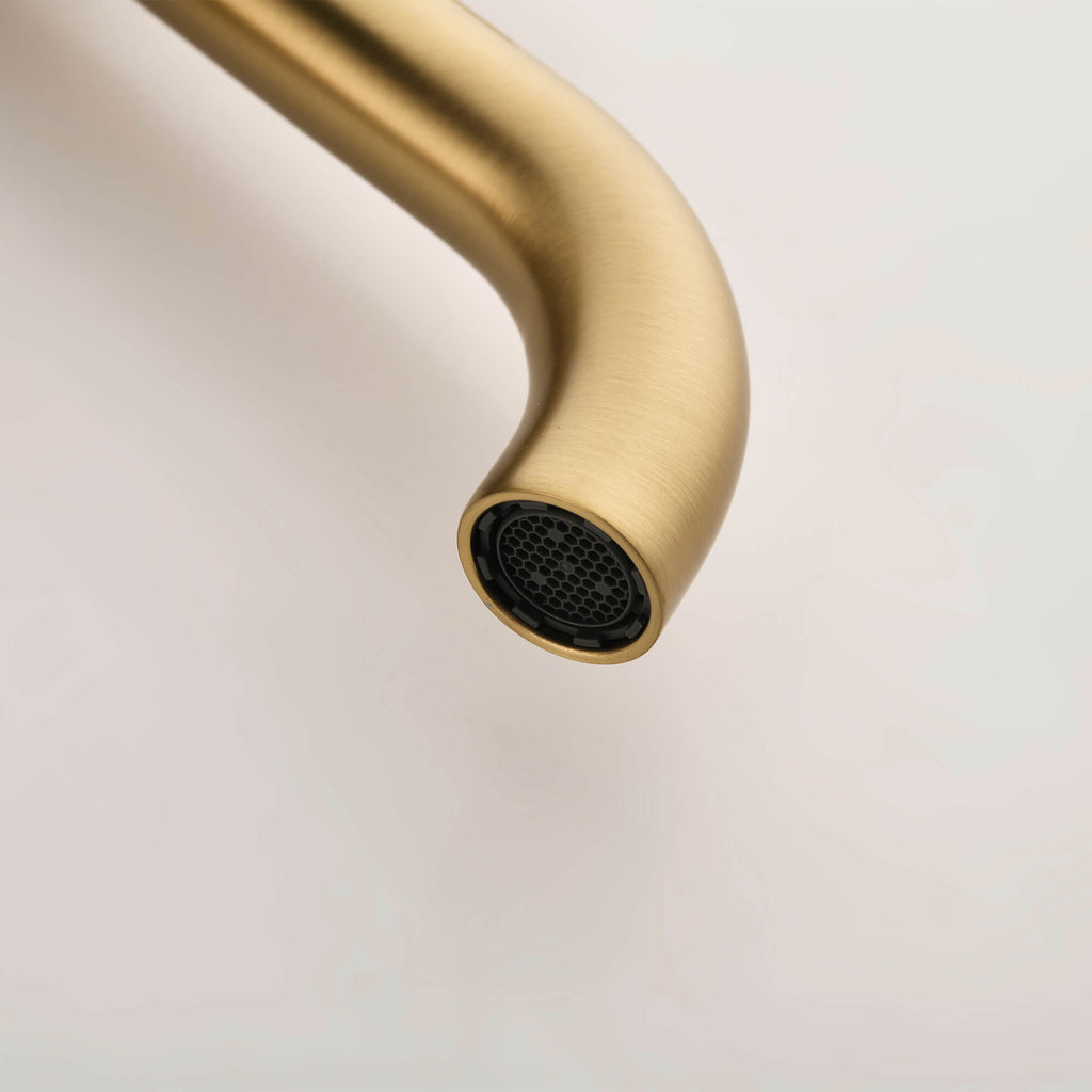 Textured Brass Vessel Sink Faucet with Modern Knurled Body Design