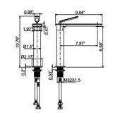Modern Single-Handle Tall Spout Bathroom Sink Faucet for Vessel Sinks