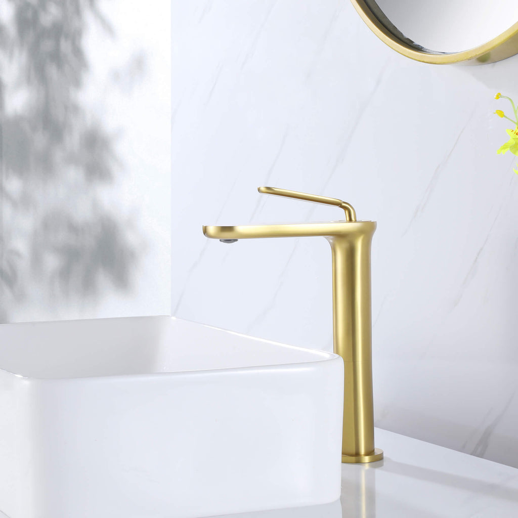 Commercial Vanity Vessel Sink Faucet with Tall Spout