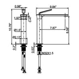 Commercial Vanity Vessel Sink Faucet with Tall Spout