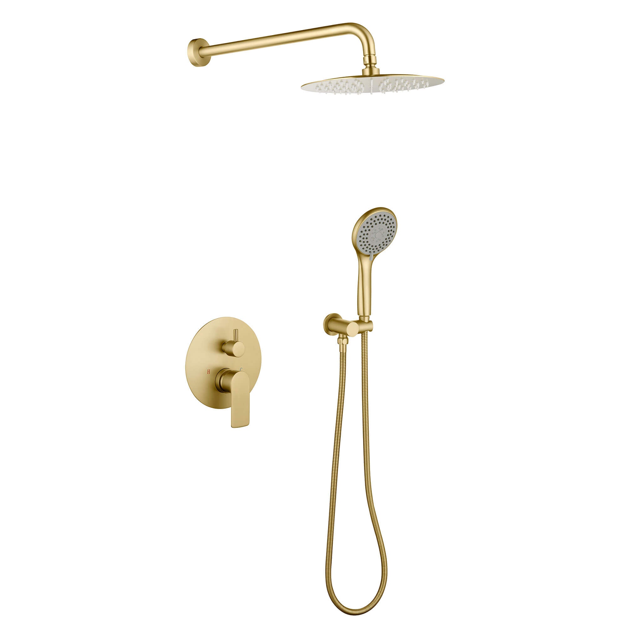 Minimalist Shower Faucet Set with Handheld Sprayer