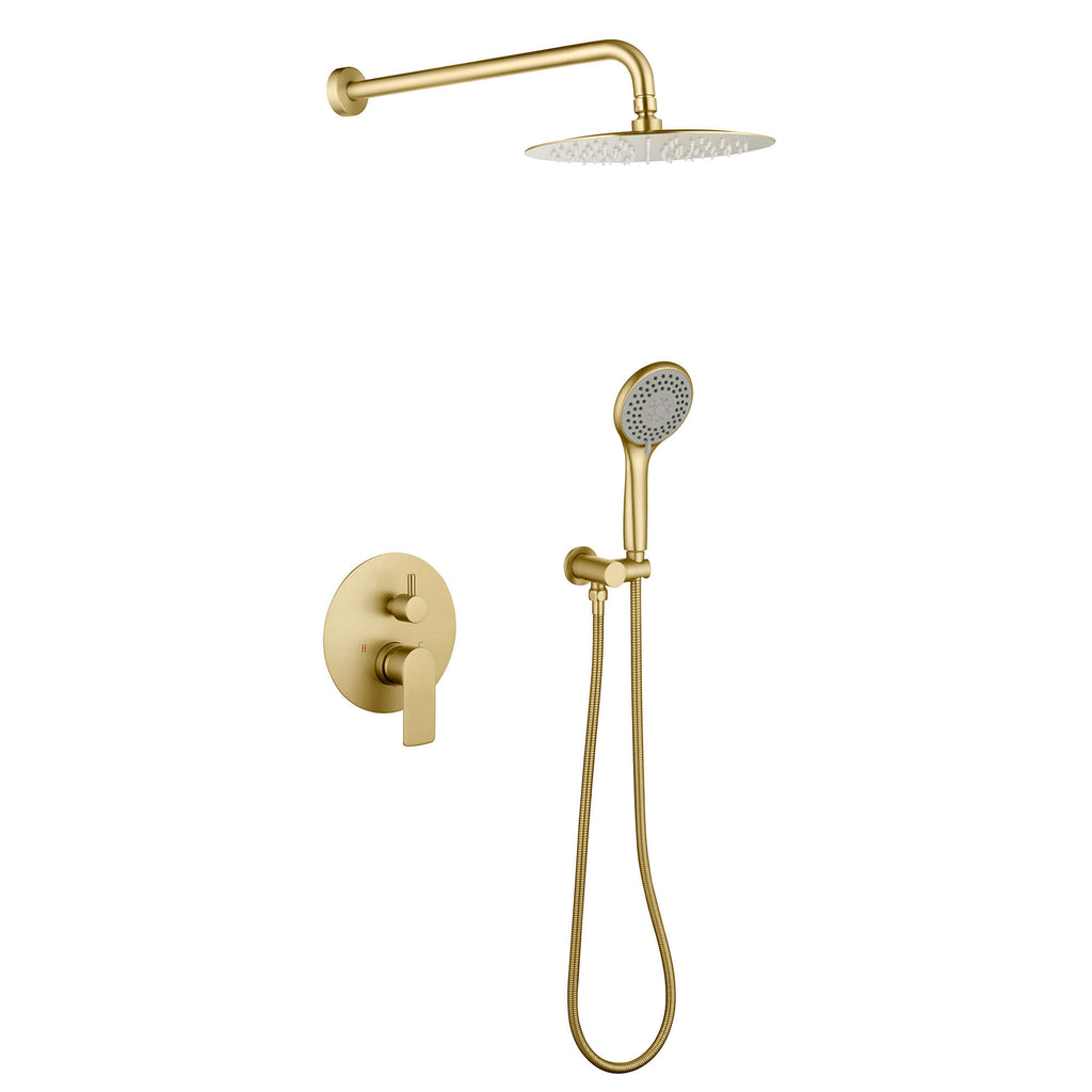Wall-Mounted Pressure Balance Shower System with Handheld