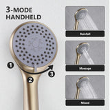 Wall-Mounted Pressure Balance Shower System with Handheld