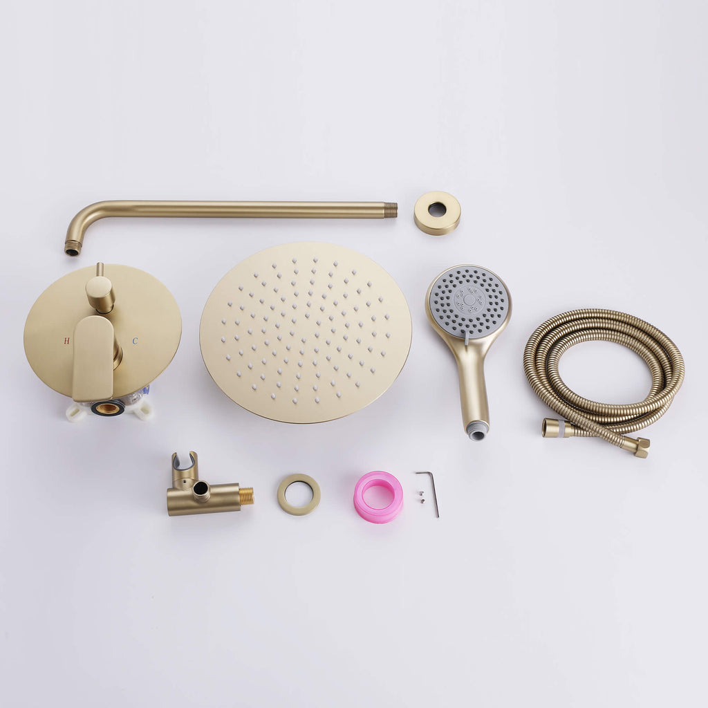 Minimalist Shower Faucet Set with Handheld Sprayer