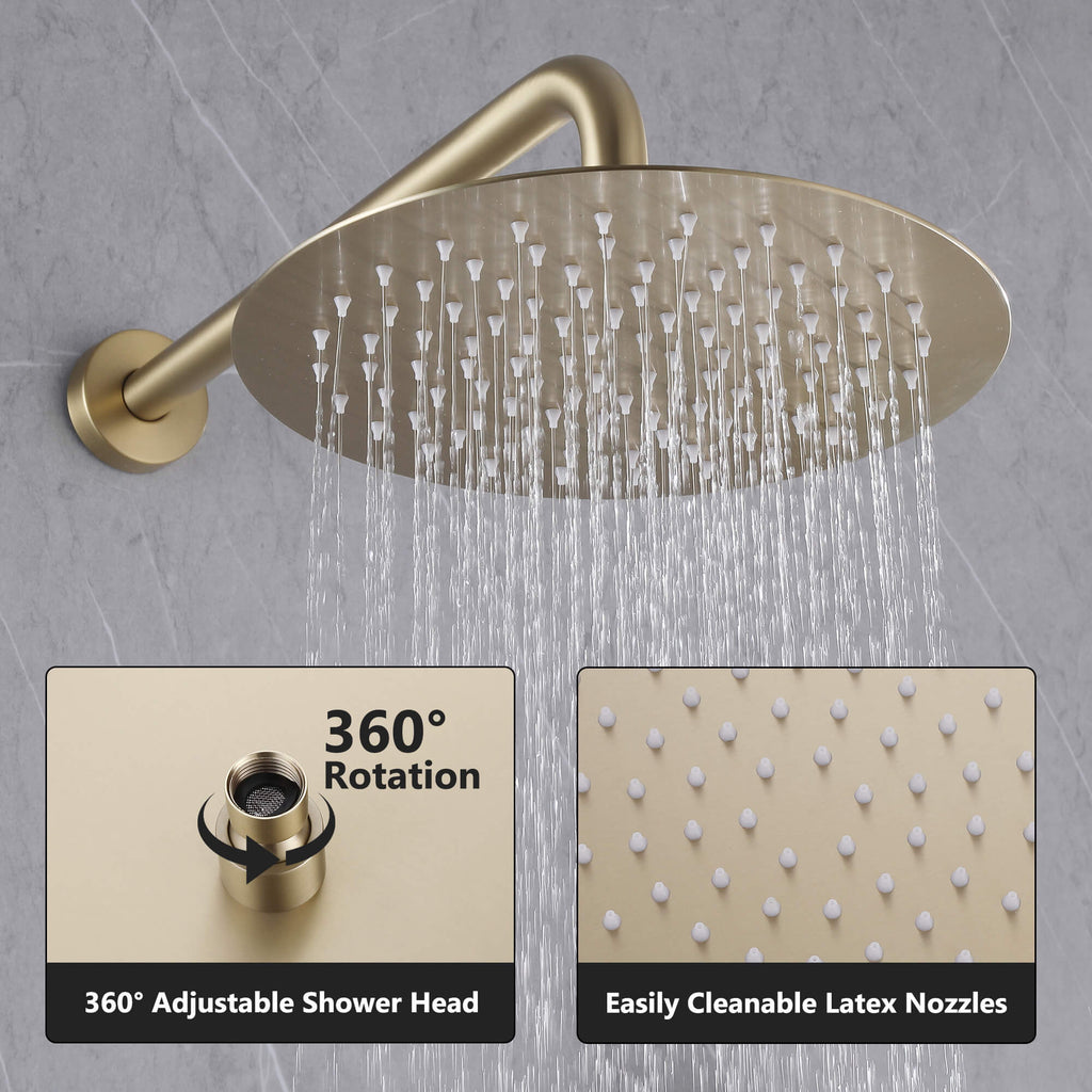 Minimalist Shower Faucet Set with Handheld Sprayer