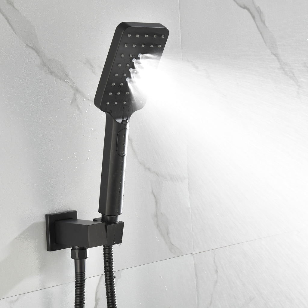 Shower System with 4 Body Jets and Rain Shower Head