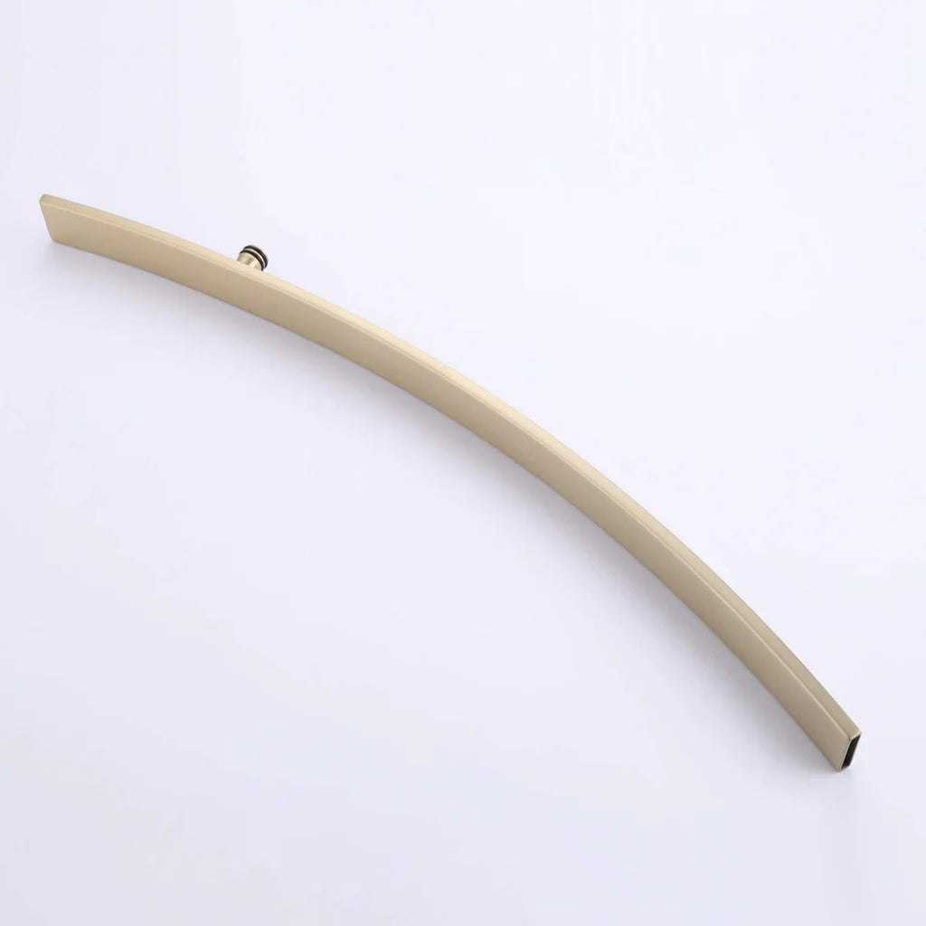 Curved Waterfall Spout Faucet with Wall Controls