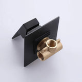 Contemporary Wall-Mounted Waterfall Bathroom Sink Faucet in Brass