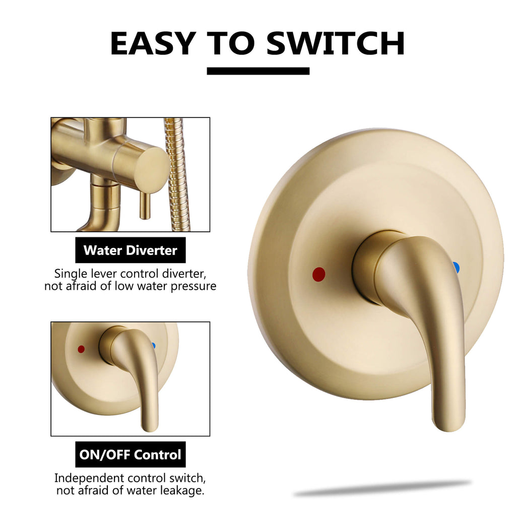 switch control of rainfall shower faucet