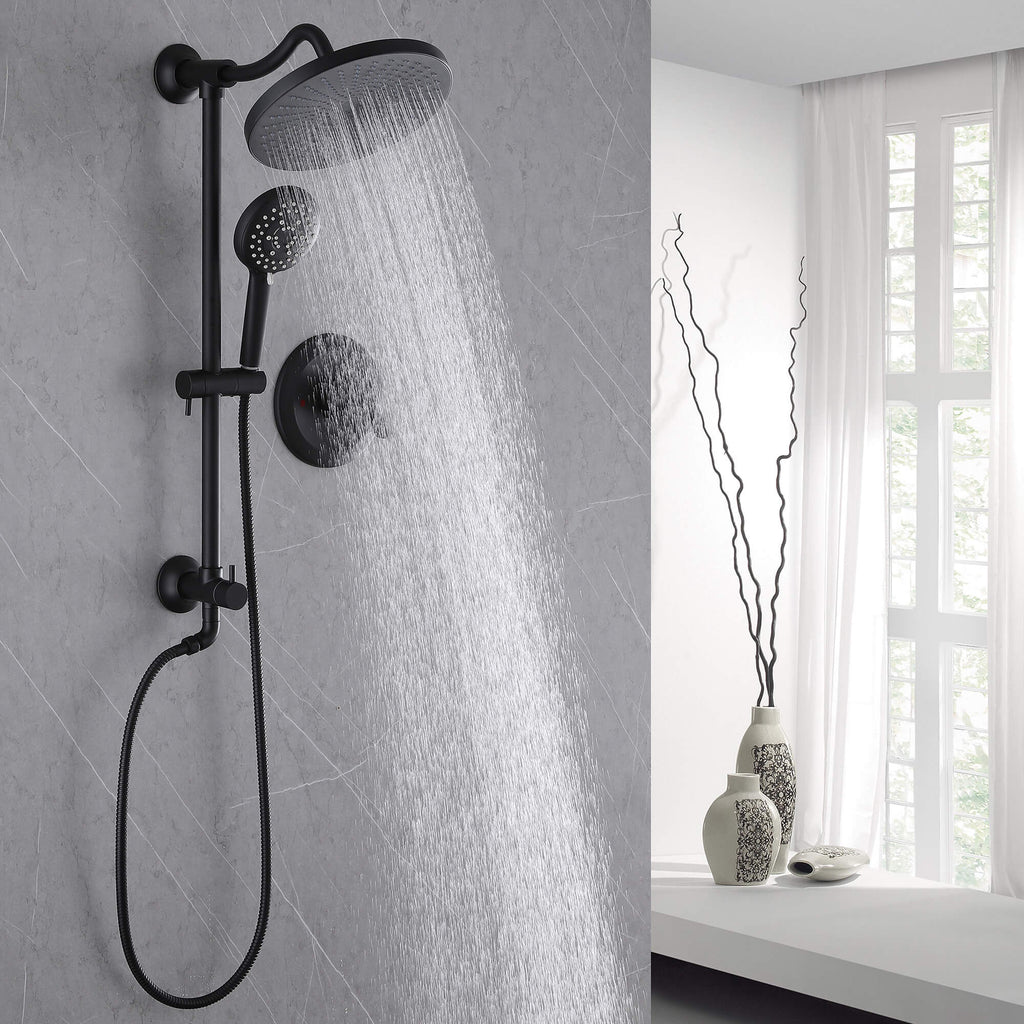 Rain Shower Faucet Set with 5-Setting Handheld