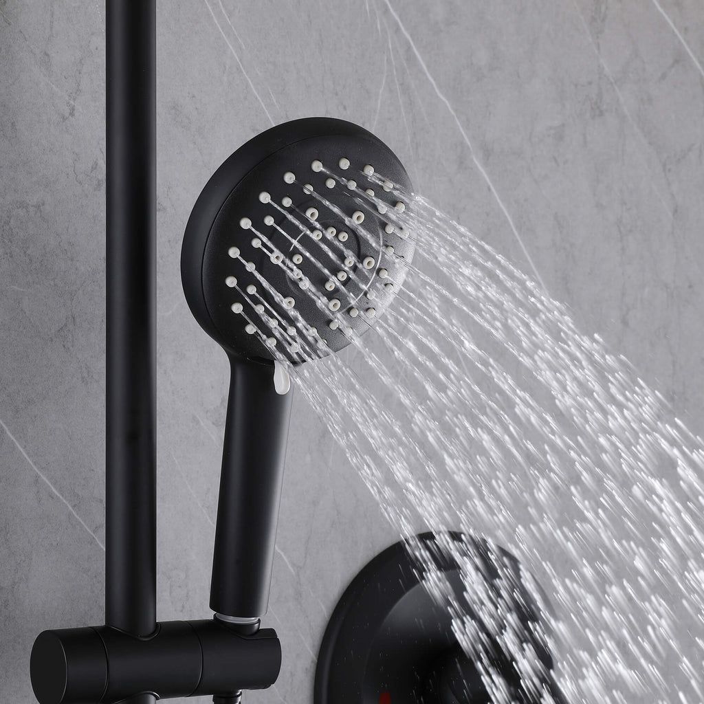 Rain Shower Faucet Set with 5-Setting Handheld