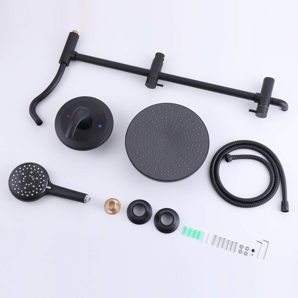 Rain Shower Faucet Set with 5-Setting Handheld
