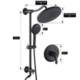 5-Setting Rain Shower Faucet with Handheld