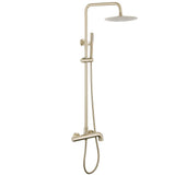 Modern Shower System with Adjustable Handheld Rainfall Head and Tub Spout