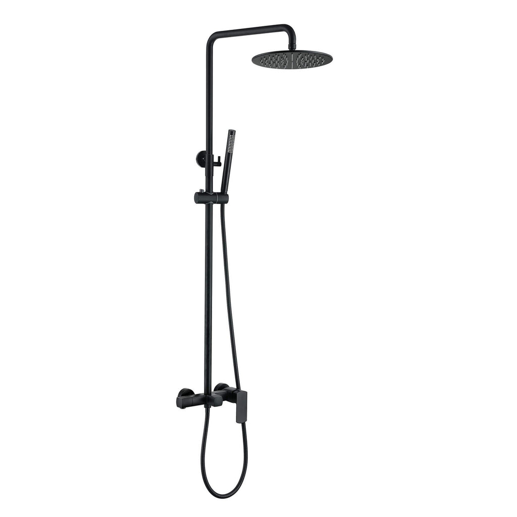 3-Function Rain Shower System with High Pressure Head and Adjustable Handheld Spray
