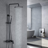 3-Function Rain Shower System with High Pressure Head and Adjustable Handheld Spray