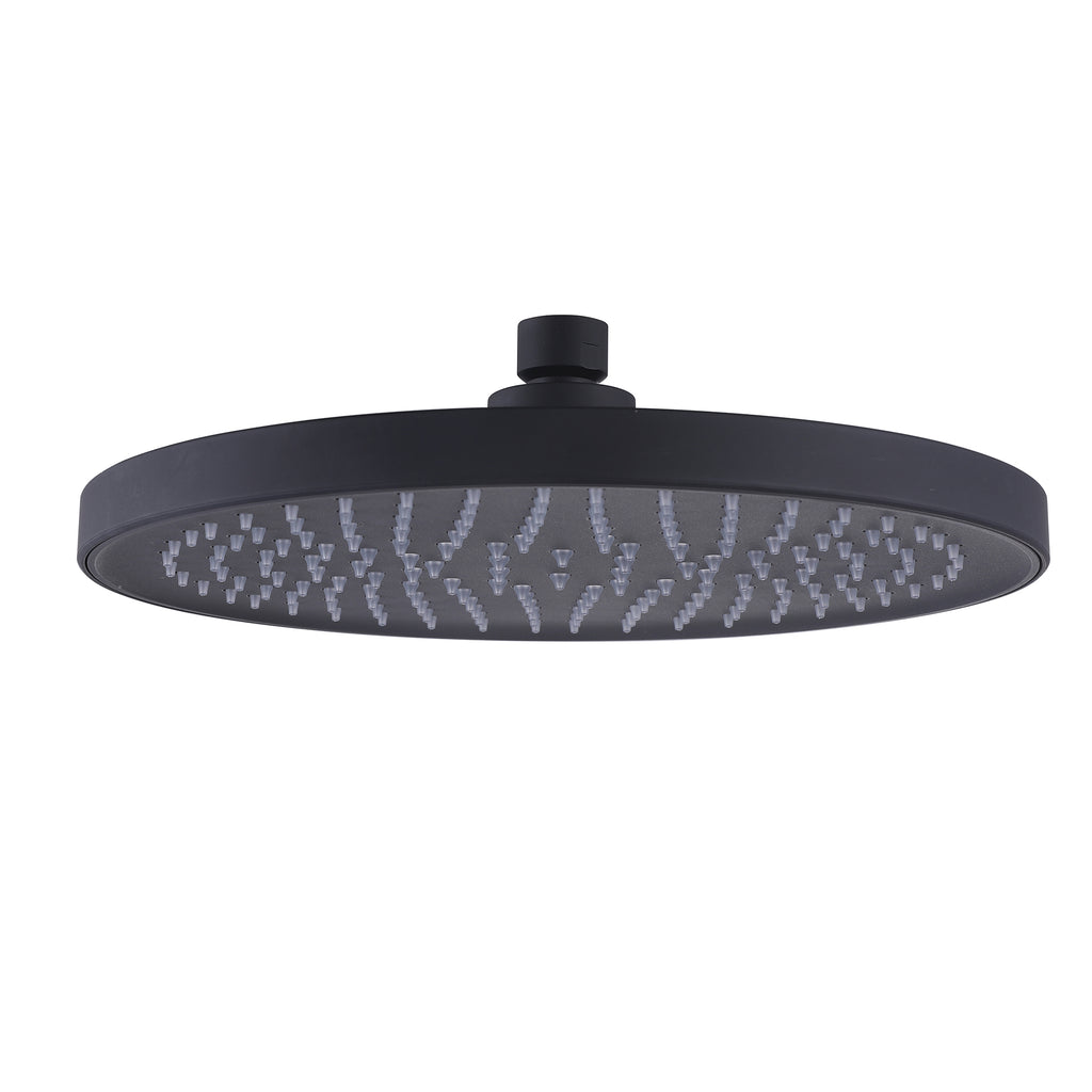 Luxury Round High Pressure Rain Shower Head Adjustable Swivel Ball Durable ABS Wall and Ceiling-Mounted