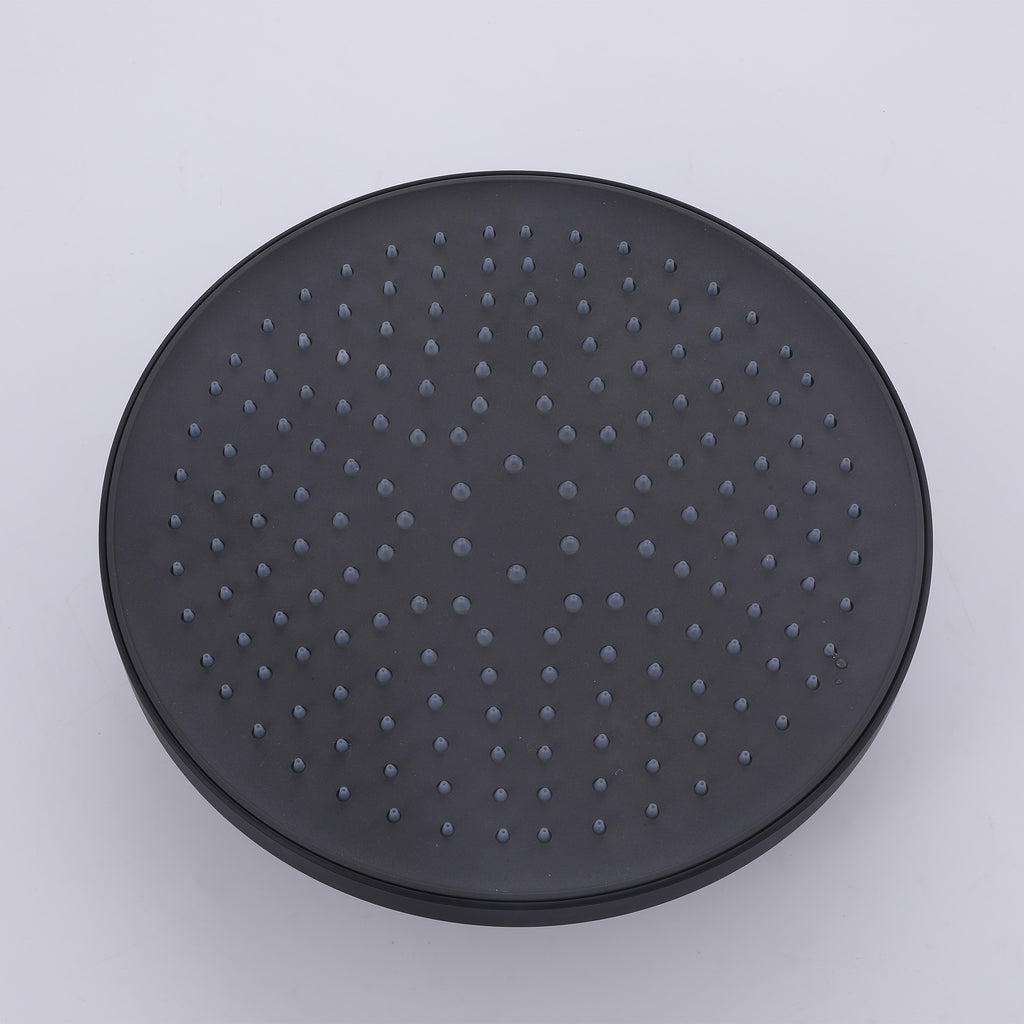 Luxury Round High Pressure Rain Shower Head Adjustable Swivel Ball Durable ABS Wall and Ceiling-Mounted