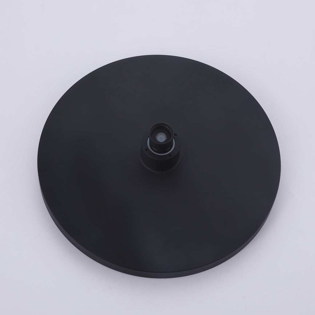 Luxury Round High Pressure Rain Shower Head Adjustable Swivel Ball Durable ABS Wall and Ceiling-Mounted