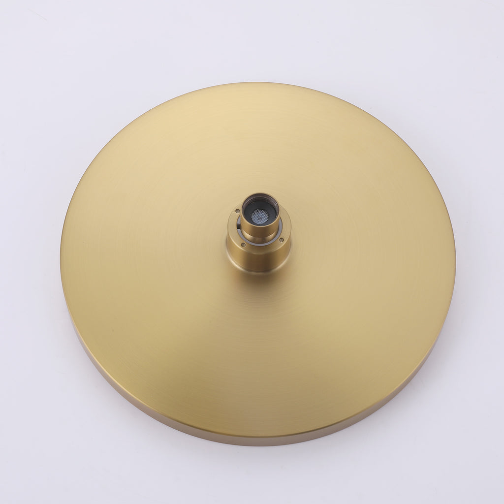 Luxury Round High Pressure Rain Shower Head Adjustable Swivel Ball Durable ABS Wall and Ceiling-Mounted