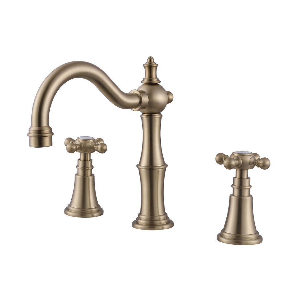 Classic 3-Hole Deck-Mounted Bathroom Sink Faucet with 2 Handles