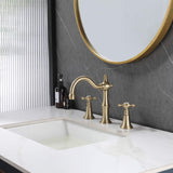 Classic 3-Hole Deck-Mounted Bathroom Sink Faucet with 2 Handles