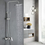 3-Function Rain Shower System with High Pressure Head and Adjustable Handheld Spray