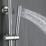3-Function Rain Shower System with High Pressure Head and Adjustable Handheld Spray