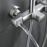 3-Function Rain Shower System with High Pressure Head and Adjustable Handheld Spray