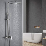 3-Function Shower System with Rainfall Shower Head Handheld Sprayer and Tub Spout Wall-Mounted